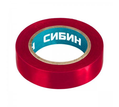 1235-3 Изолента СИБИН красная, ПВХ, 15мм х 10м
