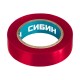 1235-3 Изолента СИБИН красная, ПВХ, 15мм х 10м