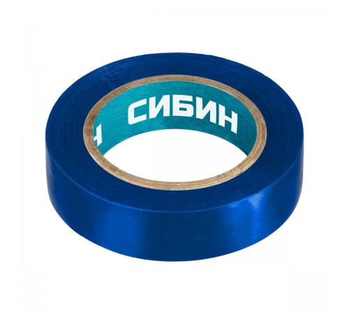 1235-7 Изолента СИБИН синяя, ПВХ, 15мм х 10м