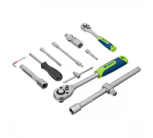 13388 Набор инструментов Сибртех 1/2", 1/4", пластиковый кейс, 94 предмета