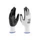 Перчатки Сибртех, полиэфирные с черным нитрильным покрытием, размер L, 15 класс вязки 67863