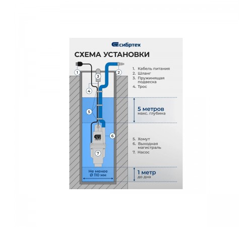 99302 Насос вибрационный Сибртех СВН300-15