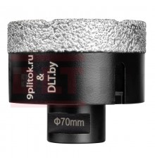 Коронка алмазная для плитки и камня 9plitok&DLT (CERAMIC PRO), 70мм для УШМ 0491