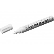 06325-8 Маркер-краска ЗУБР МК-750 белый, круглый наконечник