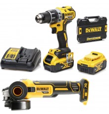 Дрель аккумуляторная DeWalt DCD 791 P2 + УШМ DeWalt DCG 405 N