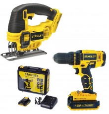 Дрель аккумуляторная STANLEY SCD 20 S2K + Лобзик STANLEY STSC 1860