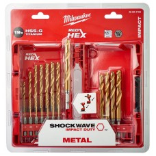 Набор сверл по металлу Milwaukee RedHEX HSS-G TIN 19шт. 48894760