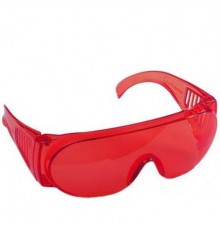 11045 Очки защитные STAYER STANDART красные, поликарбонатная монолинза