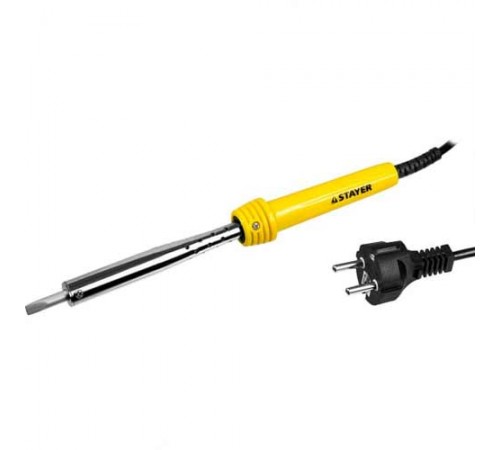 55305-80 Паяльник STAYER MASTER MAXTerm с пластмассовой рукояткой, долговечное жало, 80Вт, клин