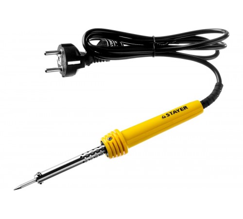 55305-30 Паяльник STAYER MAXTerm с пластмассовой рукояткой, жало-конус, 30Вт