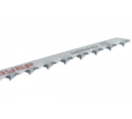 15585-4_z01 Полотна ЗУБР ЭКСПЕРТ для эл/лобзика, по дереву, T144DF, Би-металл, шаг 4мм, 75мм, 2 шт