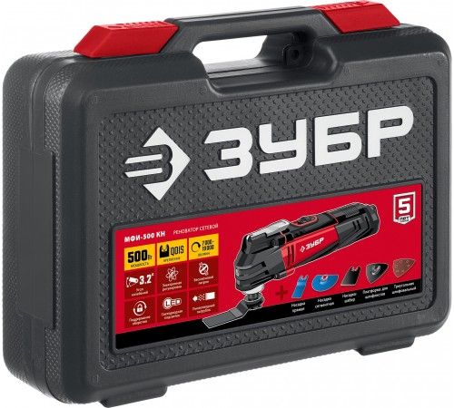 МФИ-500 КН Реноватор ЗУБР OQIS 500Вт, набор насадок, кейс