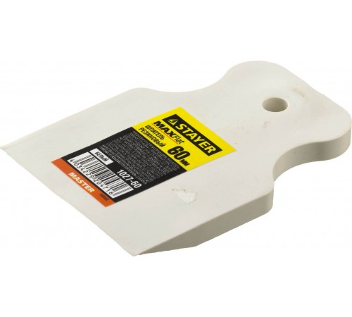 1027-60 Шпатель резиновый STAYER MAXFlat, 60 мм, эластичный, для затирки швов, белый