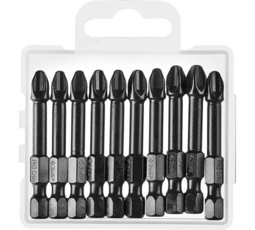 26021-3-50-S10 Биты ЗУБР ПРОФИ PH3, 50мм