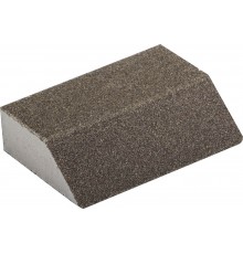 Губка шлифовальная ЗУБР Р80, 100х68х42х26 мм водостойкая, четырехстронняя 35613-080