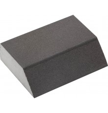 Губка шлифовальная ЗУБР Р320, 100х68х42х26 мм водостойкая, четырехстронняя 35613-320