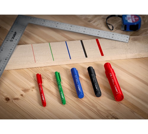 Маркер перманентный ЗУБР Профессионал МП-50 0,5мм синий 06321-7