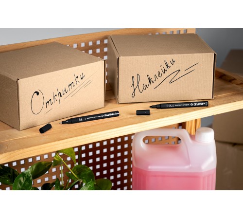 Маркер-краска ЗУБР МК-80 черный, маркер краска Проффесионал 06324-2