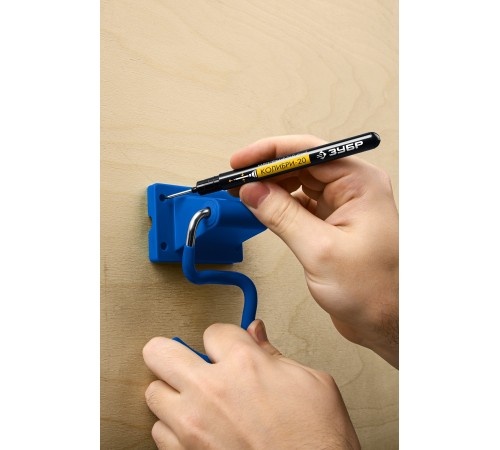 ЗУБР  Колибри-20 0,7 мм, черный, перманентный маркер для отверстий, Профессионал (06328-2_z01)