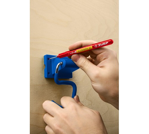 Маркер перманентный ЗУБР КОЛИБРИ-20 красный, наконечник - L, 20мм, 0,7мм 06328-3