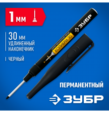 Маркер перманентный ЗУБР КОЛИБРИ-30 1мм, заостренный чёрный, ПРОФЕССИОНАЛ