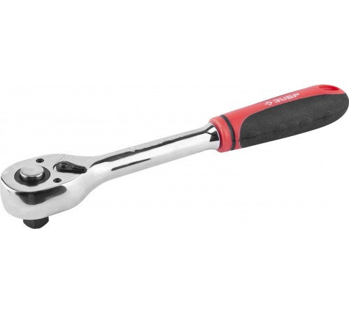 27736-1/2 Трещотка для торцовых головок ЗУБР МАСТЕР,  Сr-V, 72 зубца, 1/2