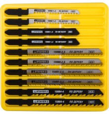 15981-H10-2 Полотна набор STAYER PROFI для эл/лобзика по дереву и металлу МАСТЕР №2 Т-хвост, 10 шт