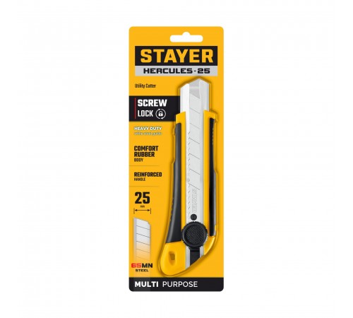 STAYER  HERCULES-25, 25 мм, нож с винтовым фиксатором (09147)