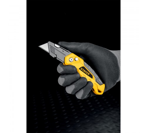 Нож STAYER Hercules-A24, универсальный с трапециевидным лезвием 0946