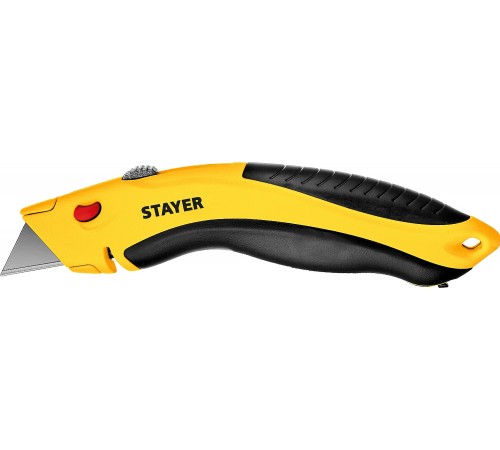 0947 Нож универс.с автостопом STAYER Hercules-24,трап.лезвия А24