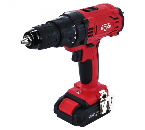 Дрель аккумуляторная Elitech ДА 14СЛ2 (2,0Ач)
