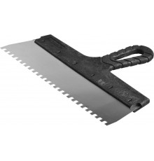 10078-30-06 Шпатель ЗУБР МАСТЕР фасадный, нержавеющее полотно, 300 мм, зуб 6x6 мм