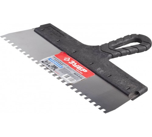 10078-30-06 Шпатель ЗУБР МАСТЕР фасадный, нержавеющее полотно, 300 мм, зуб 6x6 мм