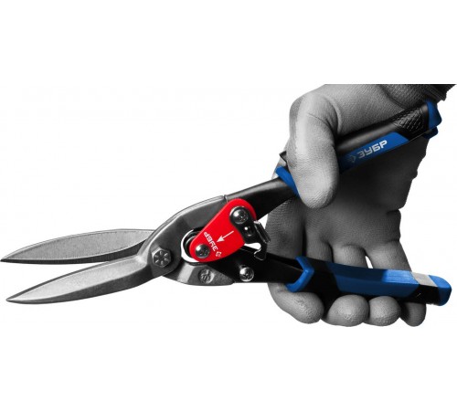 23130-SL Ножницы по металлу ЗУБР КАТРАН 300мм прямые удлиненные Cr-Mo