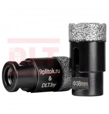 Коронка алмазная для плитки и камня 9plitok&DLT (CERAMIC PRO), 38мм Премиум класс 0487