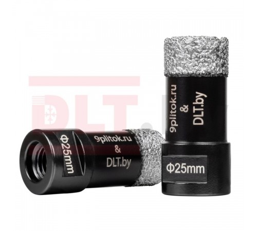Коронка алмазная для плитки и камня 9plitok&DLT (CERAMIC PRO), 25мм для УШМ 0261