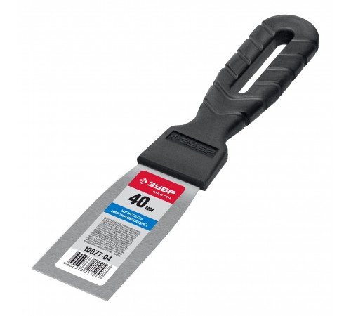 10077-04 Шпатель ЗУБР МАСТЕР, нержавеющее полотно, 40 мм