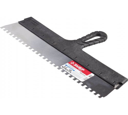 10078-45-08 Шпатель ЗУБР МАСТЕР фасадный, нержавеющее полотно, 450 мм, зуб 8x8 мм