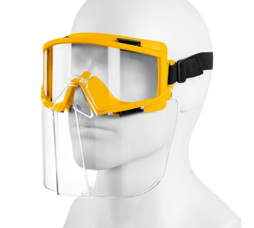 Очки защитные STAYER PANORAMA в комплекте со щитком, непрямая вентиляция 110292