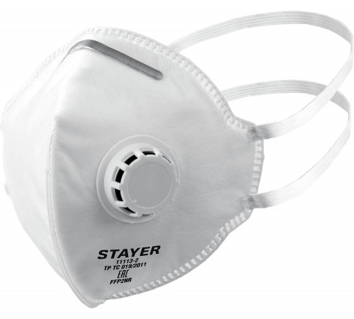 11113-2_z01 Полумаска STAYER FV-95 фильтрующая FFP2 с клапаном выдоха плоская