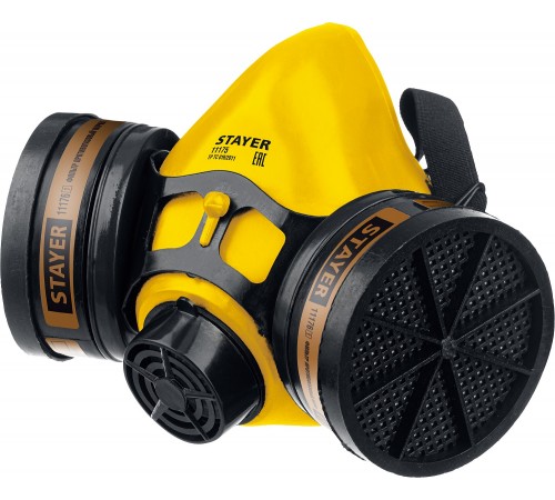 11175_z01 Респиратор противогазовый STAYER HF-6000, два фильтра A1 в комплекте