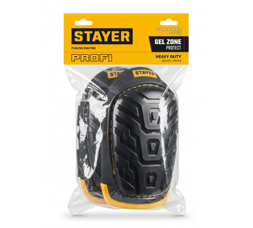 11198 Наколенники STAYER PROFI с гелевым наполнителем и пластиковой накладкой