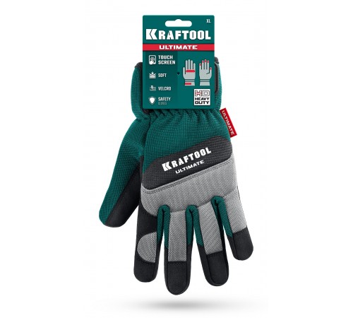 11299-L Перчатки KRAFTOOL ULTIMATE р.L (9), профессиональные комбинированные, работа с сенсорными эк