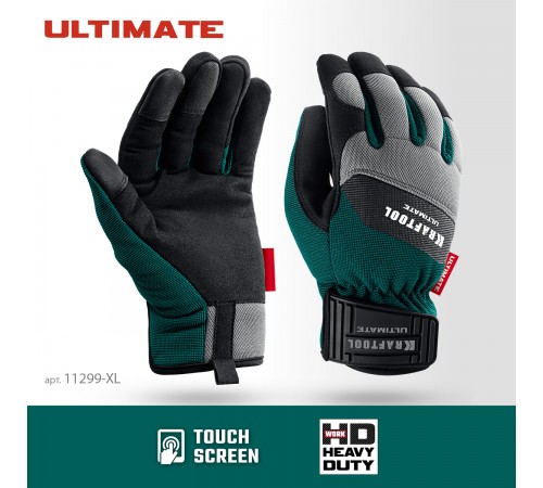 Перчатки KRAFTOOL ULTIMATE комбинированные,работа с сенсорными экранами 11299-XL