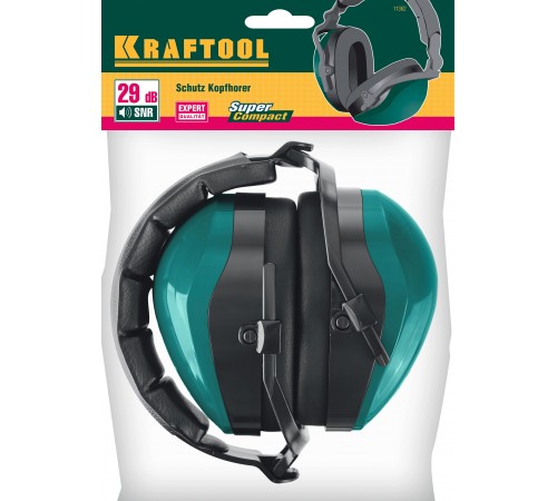 11362 Защитные наушники KRAFTOOL PROFI-29 защита до 109 дБ, шарнирное крепление чашек