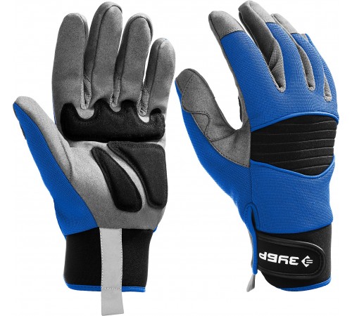 11475-XL Перчатки ЗУБР Монтажник,проф.комб.перчатки для тяжелых мех.работ,XL