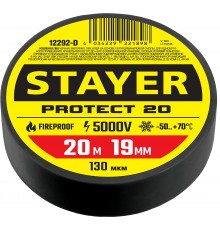 12292-D Изолента черная STAYER Protect-20,ПВХ,20м*19мм