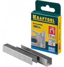 Скобы для степлера KRAFTOOL тип 53 12мм, 1000 шт, калибр 23GA 31670-12