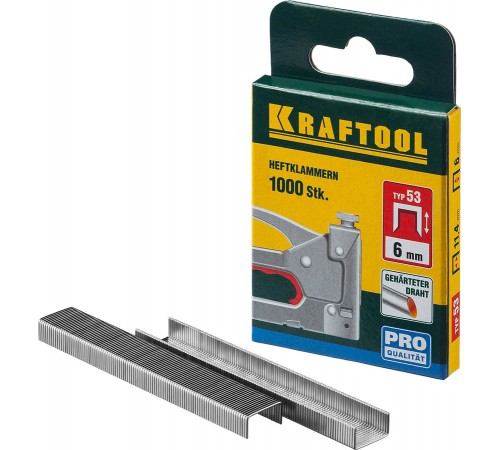 31670-18 Скобы для степлера KRAFTOOL EXPERT закаленные, тип 53, 18 мм, красные (1000 шт)