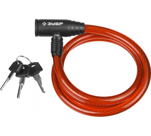 37263-95 Замок ЗУБР МАСТЕР тросовый, длина троса 950 мм, d=10мм